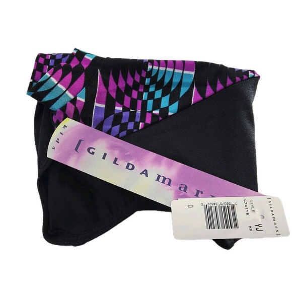 Gilda Marx Vintage High Neck Keyhole Geometric Dance Leotard Adult XS (Y/J) NWT - Picture 6 of 14